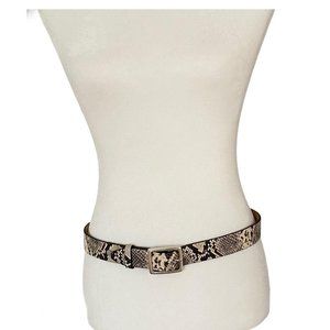 Rag & Bone Leather Boyfriend Belt Snake Embossed